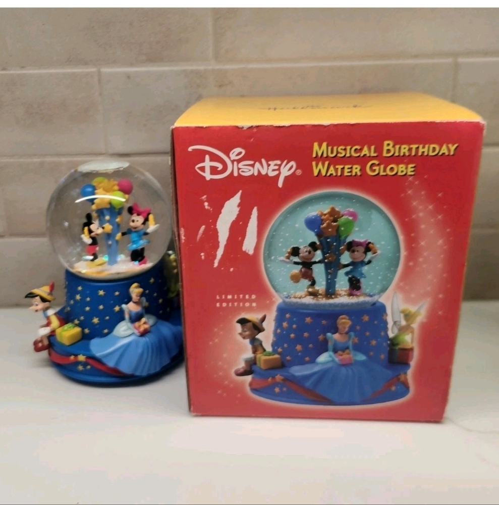 HALLMARK Walt Disney Musical 100th Birthday Water Globe Limited Edition With Box